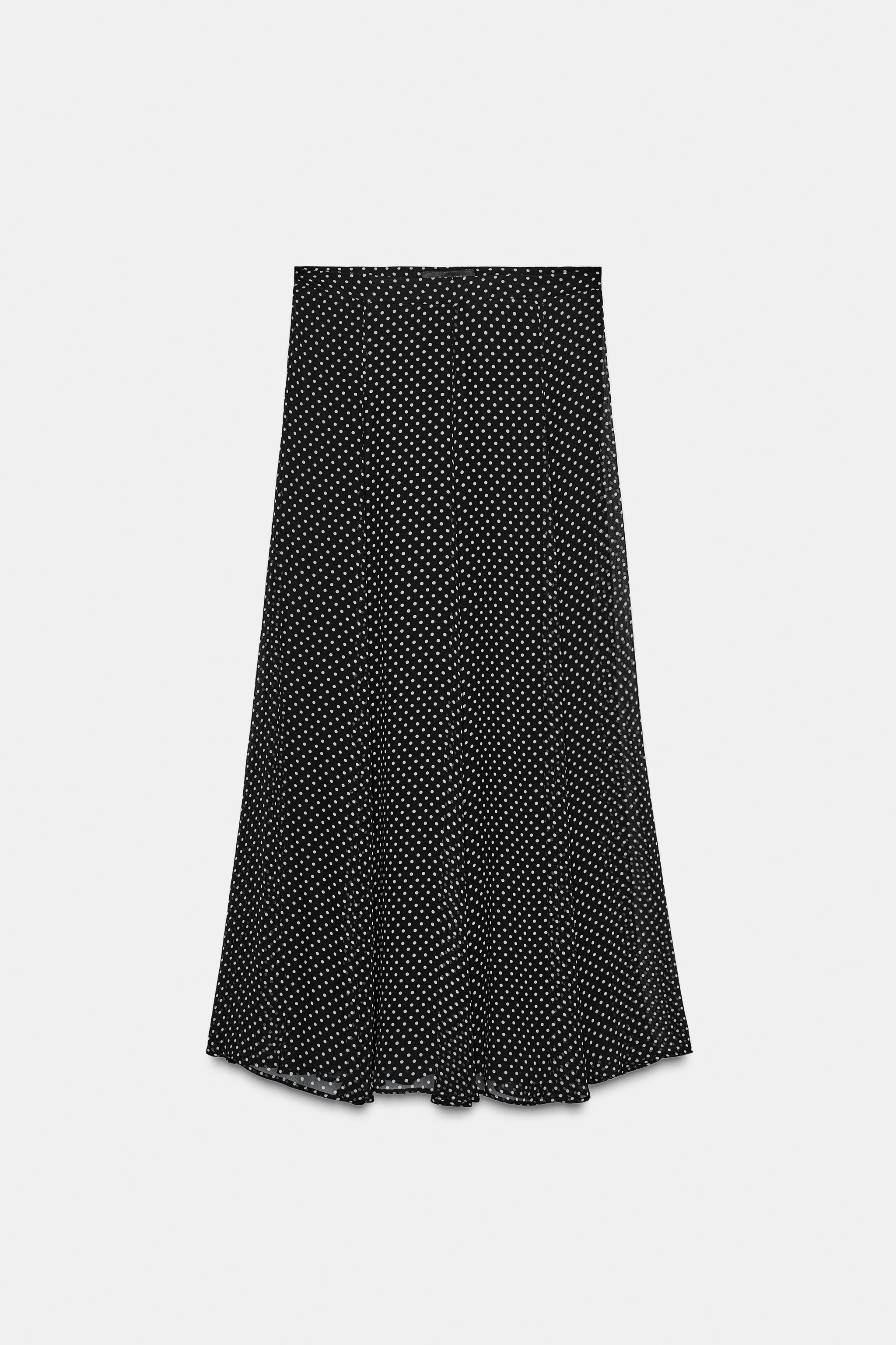 Polka Dot Long Skirt Zw Collection