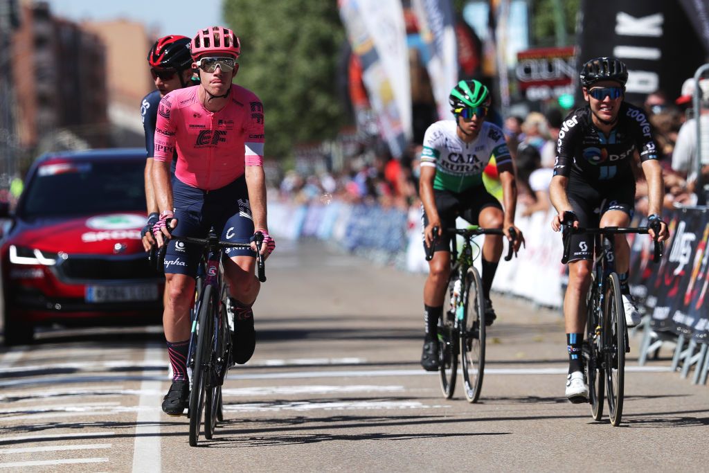 ARANDA DE DUERO SPAIN AUGUST 06 Lawson Craddock of United States and Team EF Education Nippo at arrival during the 43rd Vuelta a Burgos 2021 Stage 4 a 149km stage from Roa to Aranda de Duero VueltaBurgos BurgosCycling CapitalMundialdelCiclismo on August 06 2021 in Aranda de Duero Spain Photo by Gonzalo Arroyo MorenoGetty Images