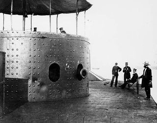 on the deck of USS Monitor