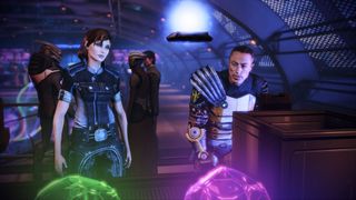 Playing a claw machine in Mass Effect 3's Citadel DLC