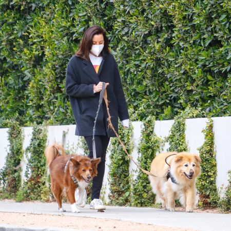 Aubrey Plaza is seen on February 15, 2022 in Los Angeles, California