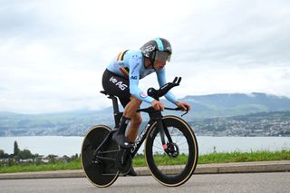 Alec Segaert cracks during last shot at under-23 men's time trial world title 