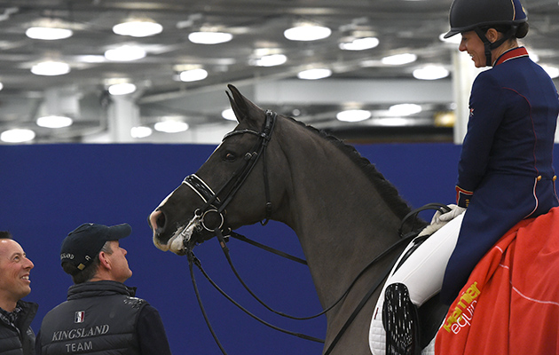 Who, me? Valegro looks on back-stage