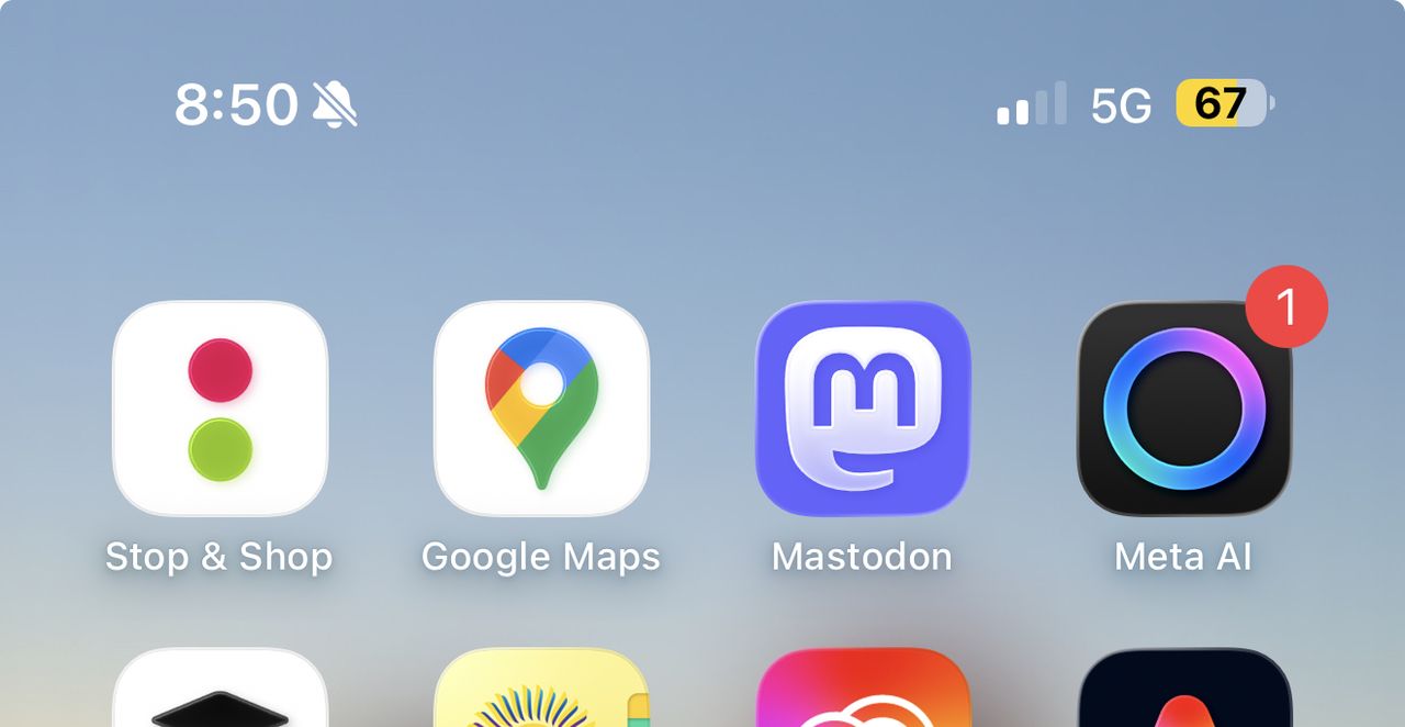 Verizon iPhone attempting to reconnect.