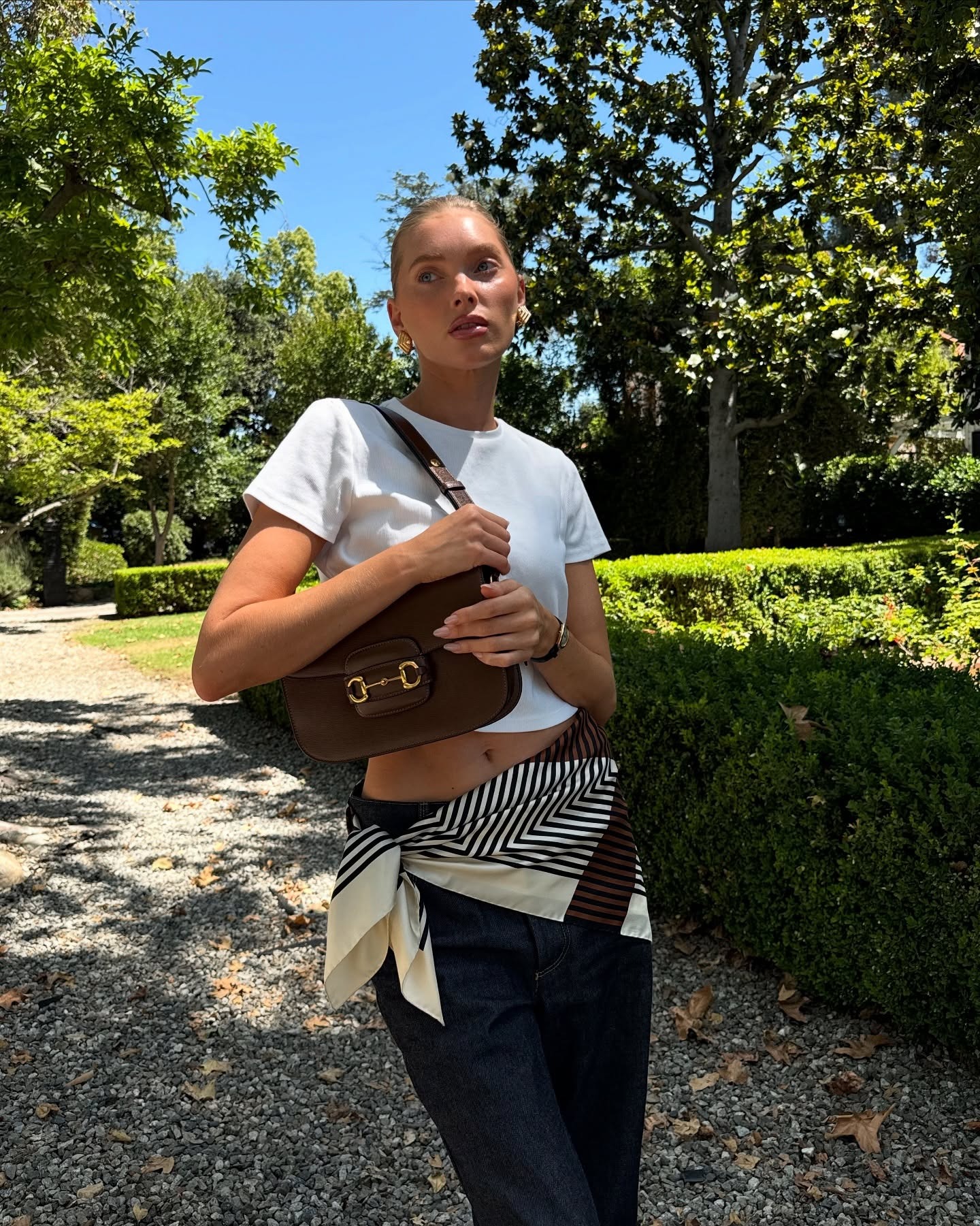 elsa hosk wears gucci bag