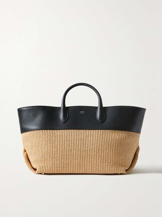 Amelia Medium Raffia and Leather Tote