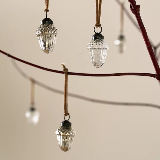 Glass Mini Acorn Decorations &amp;ndash; Set of 6 | Decorative Accessories | the White Company