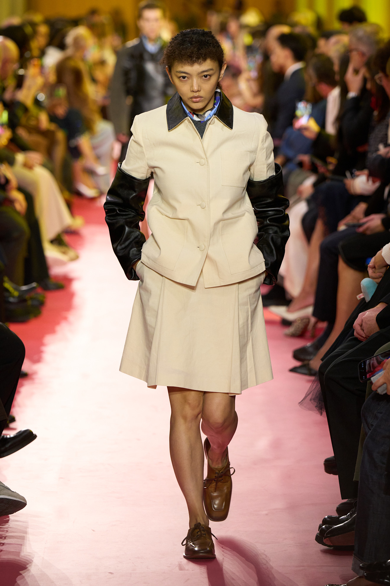 models on the Miu Miu Spring 2026 runway