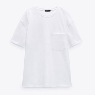 white t-shirt with pocket