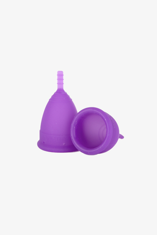 purple menstrual cup