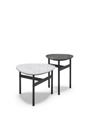 Knoll furniture metal and marble tables