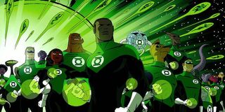 Green Lantern Corps from an animated movie