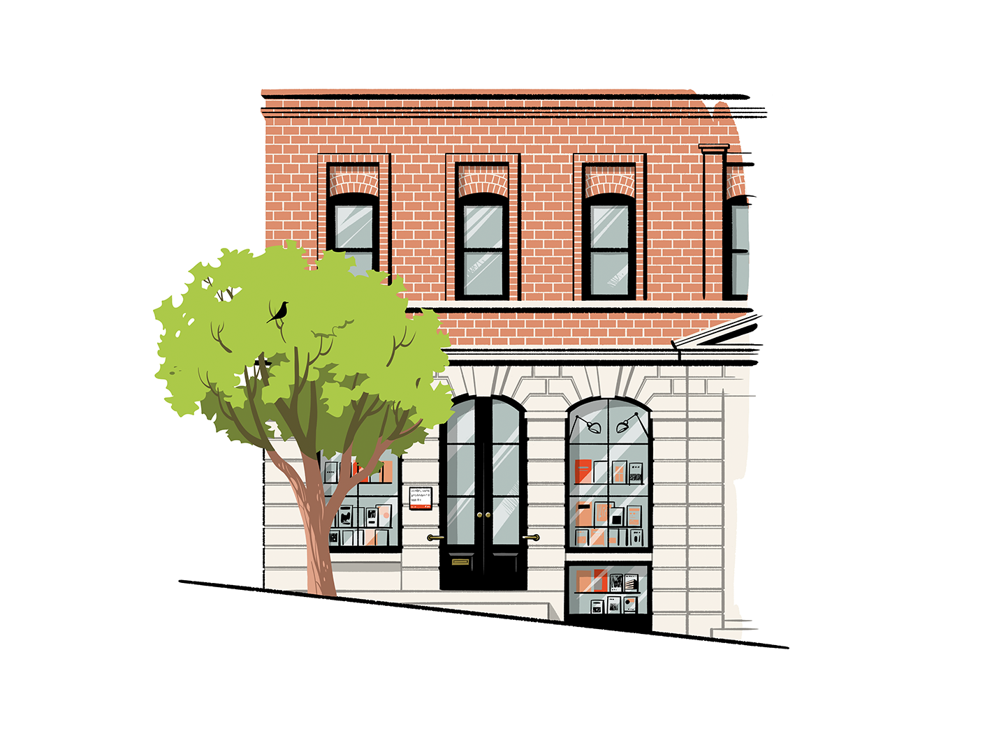 When the physical store is closed, so is the door on Hashimoto's website illustration