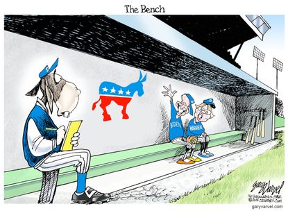 Political cartoon U.S. Democrats 2016 election