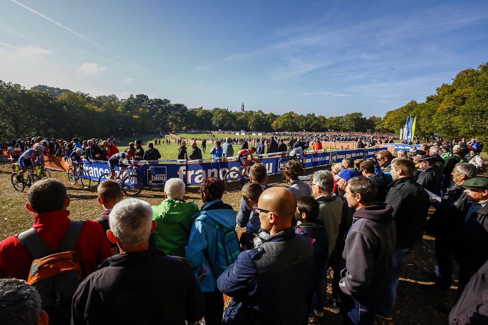 Spectators take in the action during the European championships