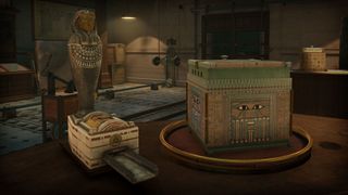 A variety of Egyptian artefacts in The Room VR: A Dark Matter