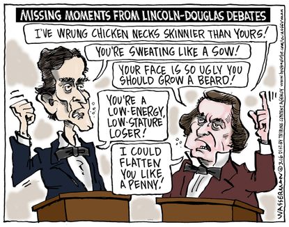 Political Cartoon U.S. Presidential Debates