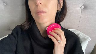 beauty editor testing the best neck creams and treatments, including the Foreo Bear