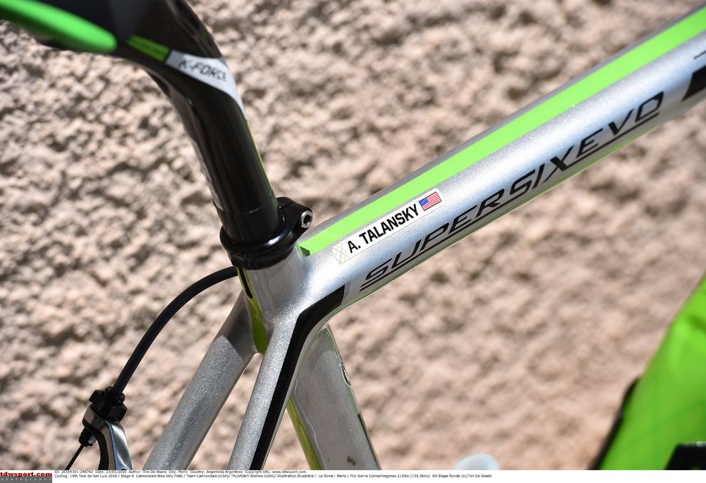 As standard Talansky's name appears on the top tube