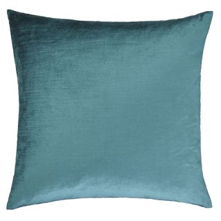 soft velvety blue cushion