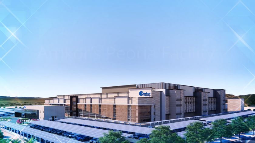 A digital rendering of Amkor&#039;s upcoming Arizona chip packaging facility. 