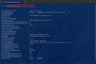 PowerShell Get-ComputerInfo with Property option