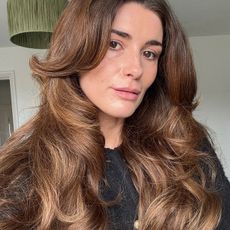 Selfie of beauty editor Eleanor's hair after using T3 Hair Rollers