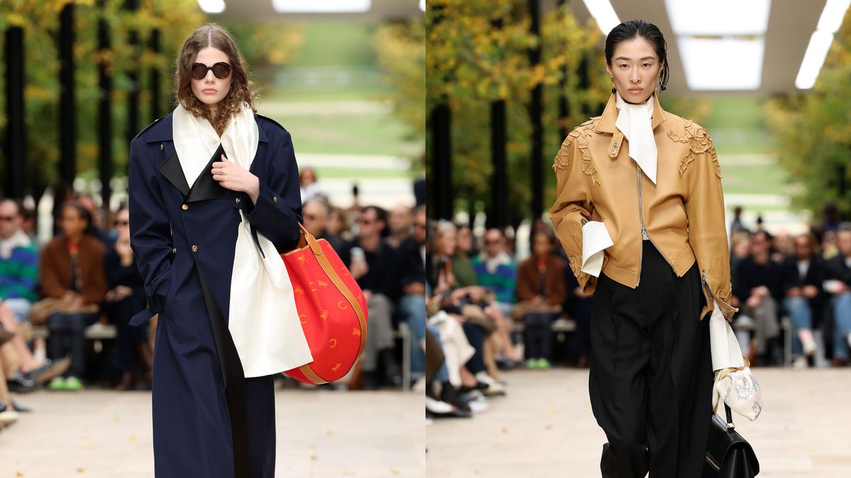 Satin Scarves, Primary Colors, and Soft Tailoring—Michael Rider Continues to Put His Stamp on Preppy-Bourgeois Style at Celine
