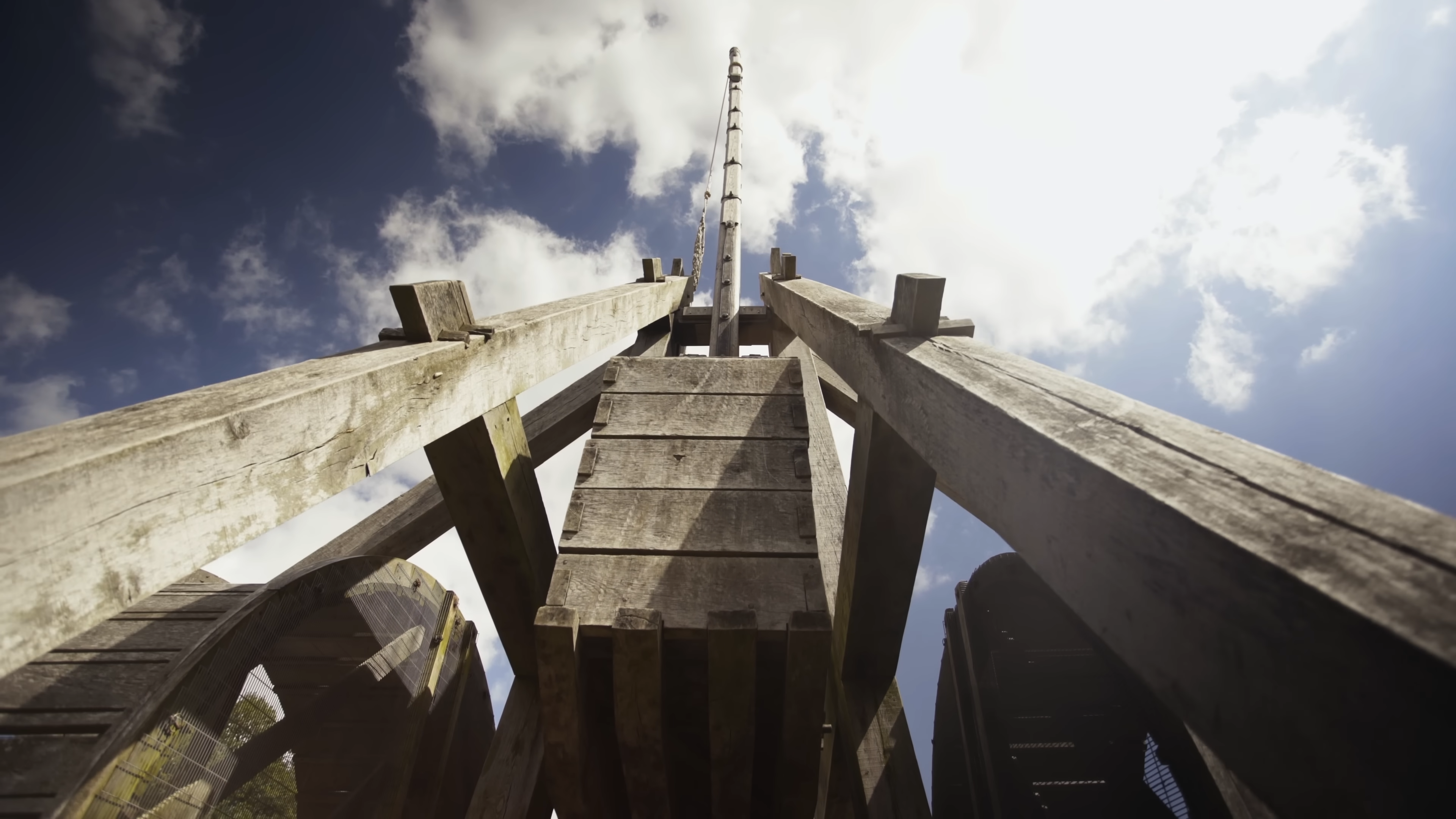 A reconstruction trebuchet shown during a promotional video for Age of Empires 4.