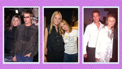 When is it okay to break the girl code? Pictured: Jennifer Aniston with Brad Pitt, Gwyneth Paltrow with Jennifer Aniston, and Brad Pitt with Gwyneth Paltrow