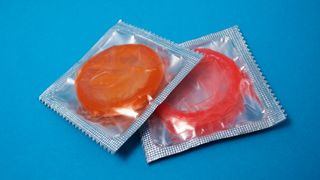 Multicolored condoms