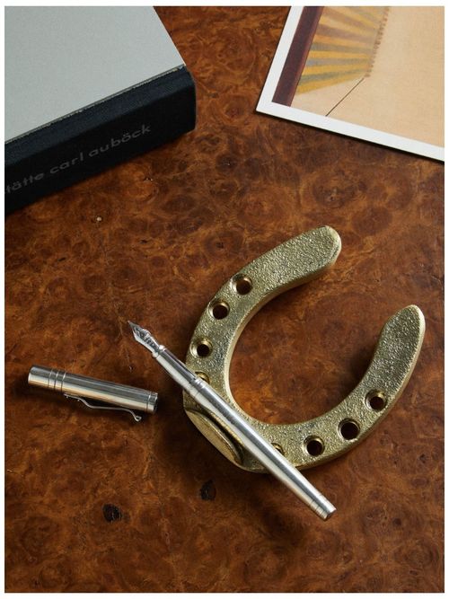 Horseshoe Brass Pencil Holder