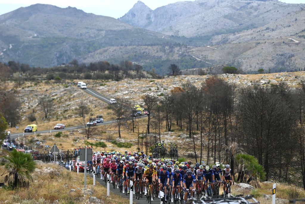 Peloton climbs on stage 8