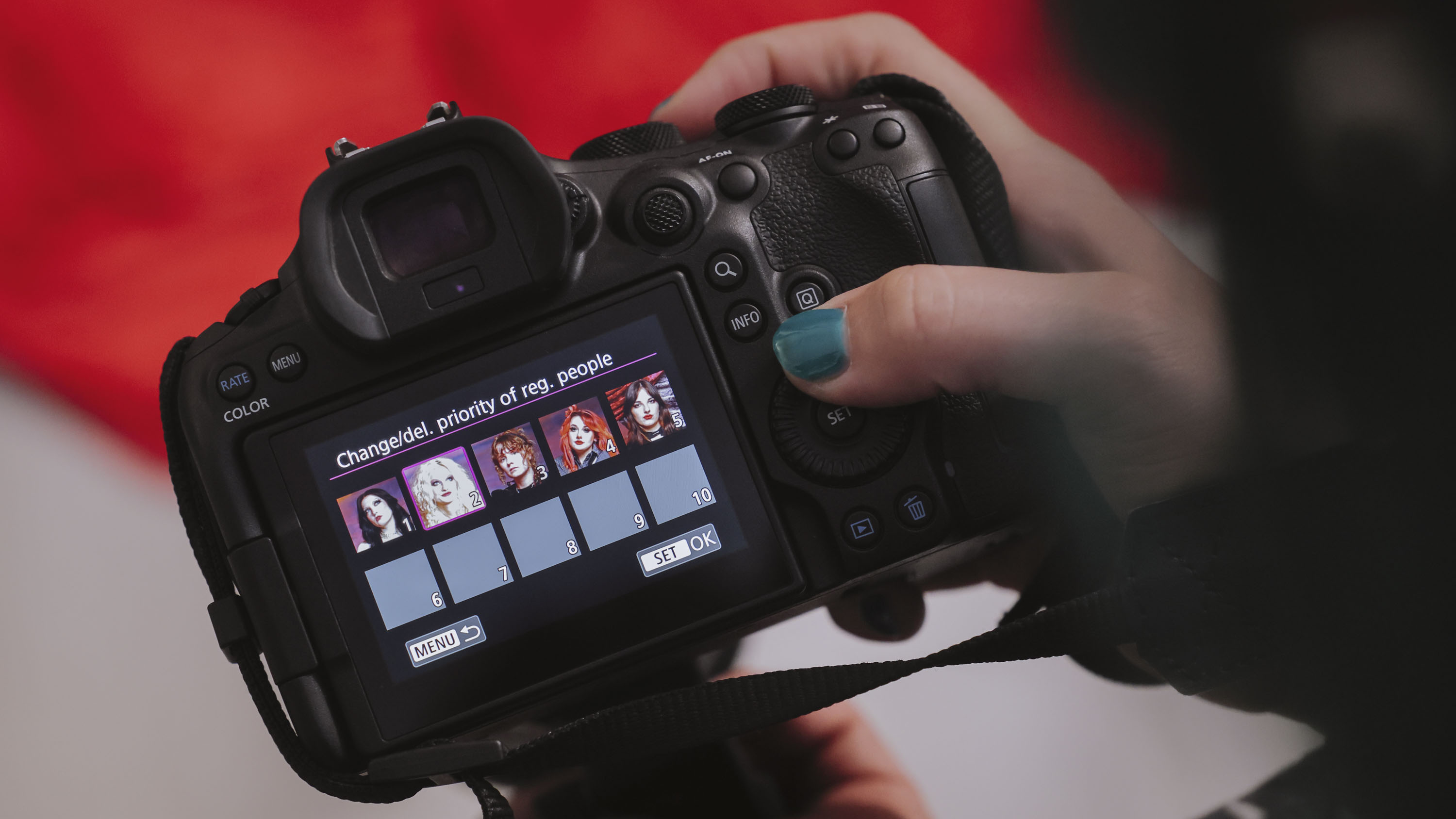 Canon EOS R6 Mark III camera&#039;s Register People autofocus menu