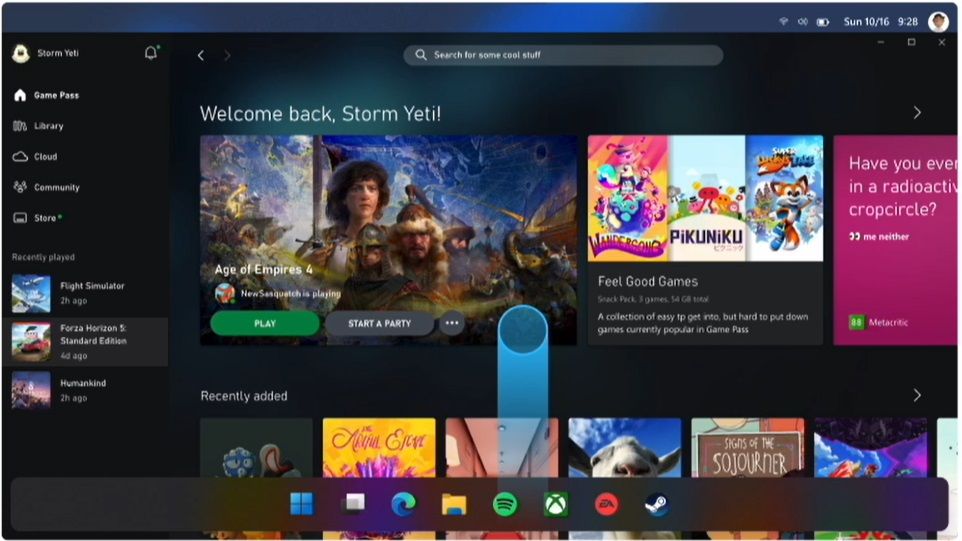 Windows Handheld Mode concepts