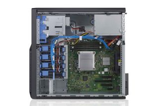 The interior of the Dell PowerEdge T110 II.