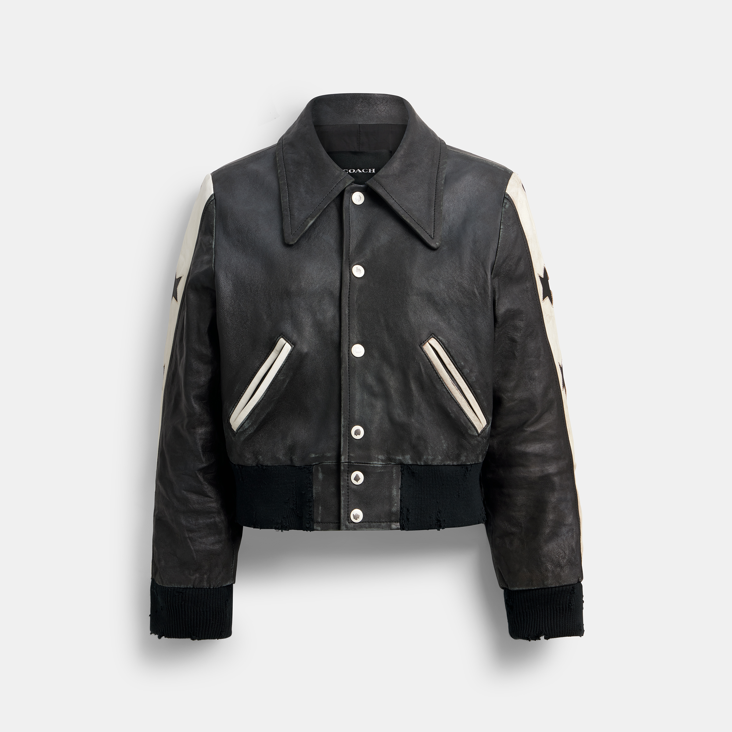 coach, Star Leather Varsity Jacket