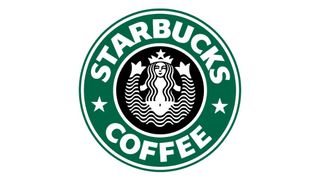 Starbucks logo from 1987, with the words 'Starbucks coffee' in a circular design around an image of a siren