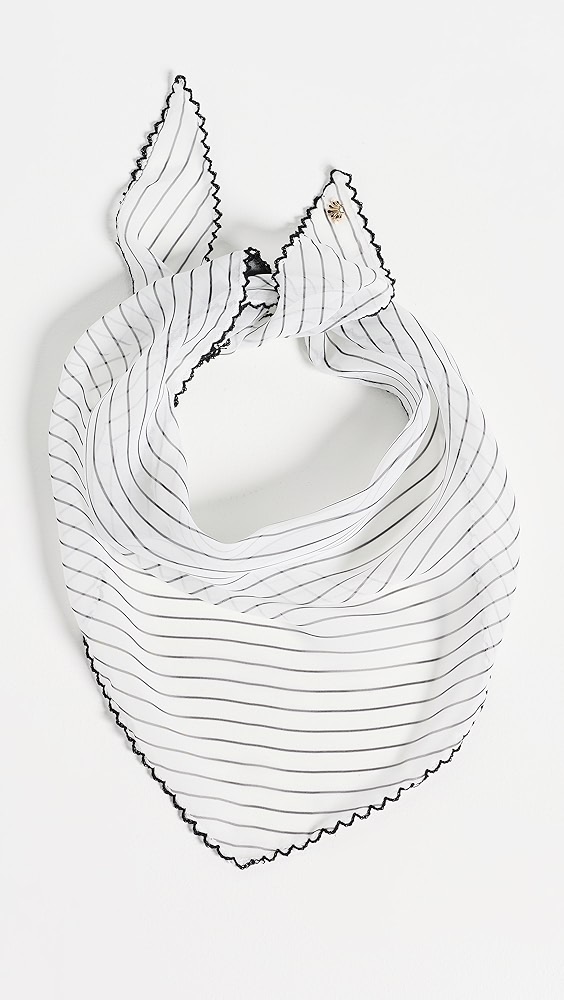 Lele Sadoughi Trim Triangle Scarf