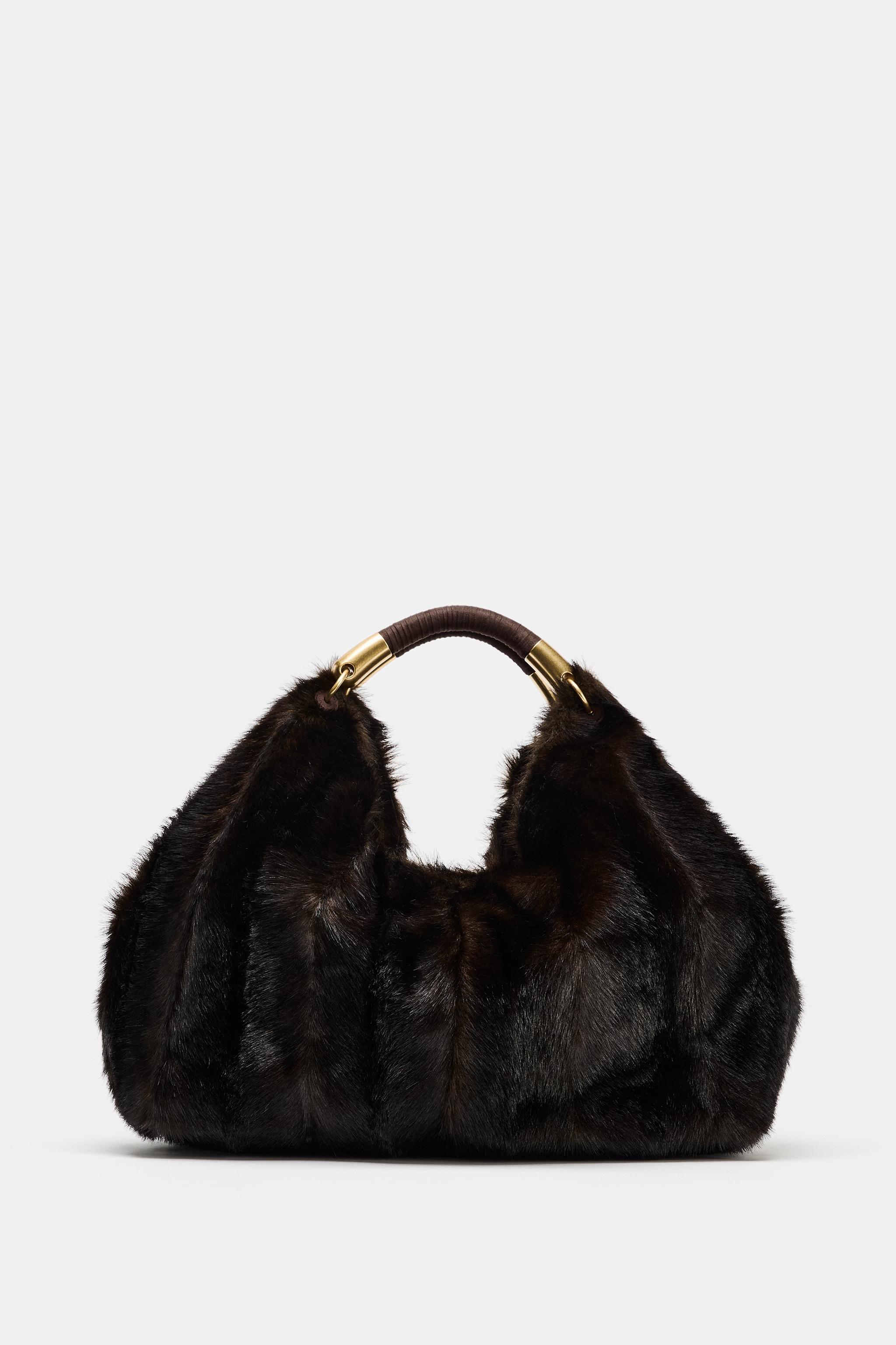 ZARA Faux Fur Maxi Bag