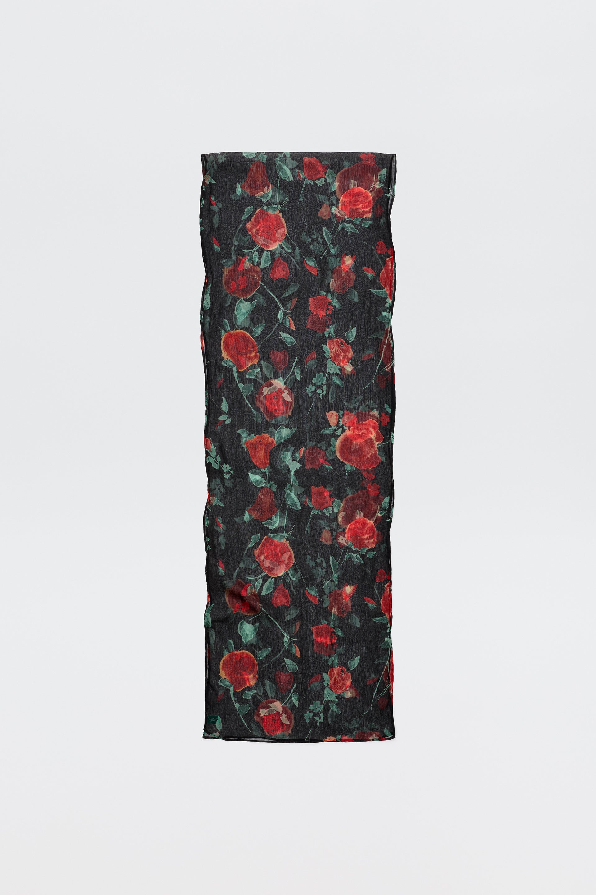 Julien Chiffon Scarf in Claudia Rose Black