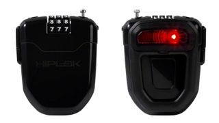 Hiplok FLX lightweight combination cable lock with an integrated light