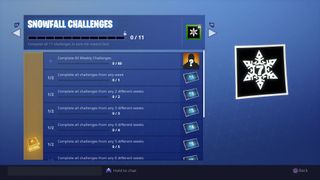 Fortnite Snowfall Challenges