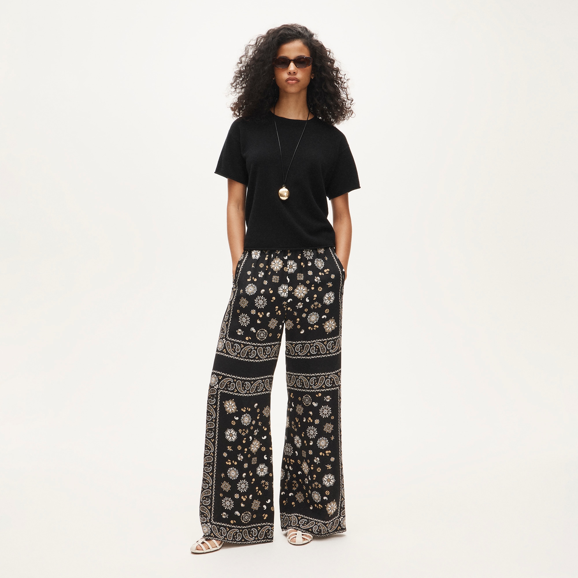 Cosmo Pant in Bandana-Print Viscose Twill