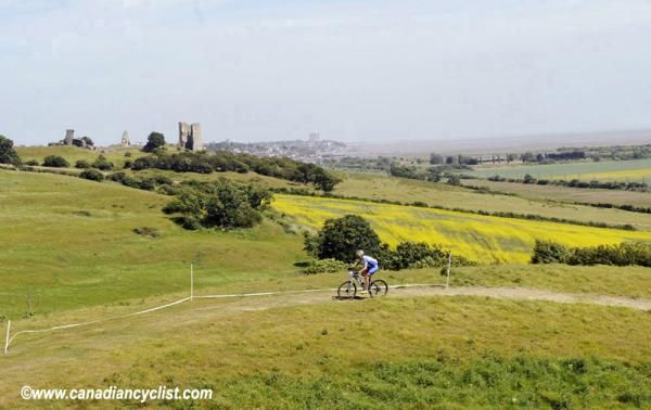 Ruins and the Thames estuary as a back drop.