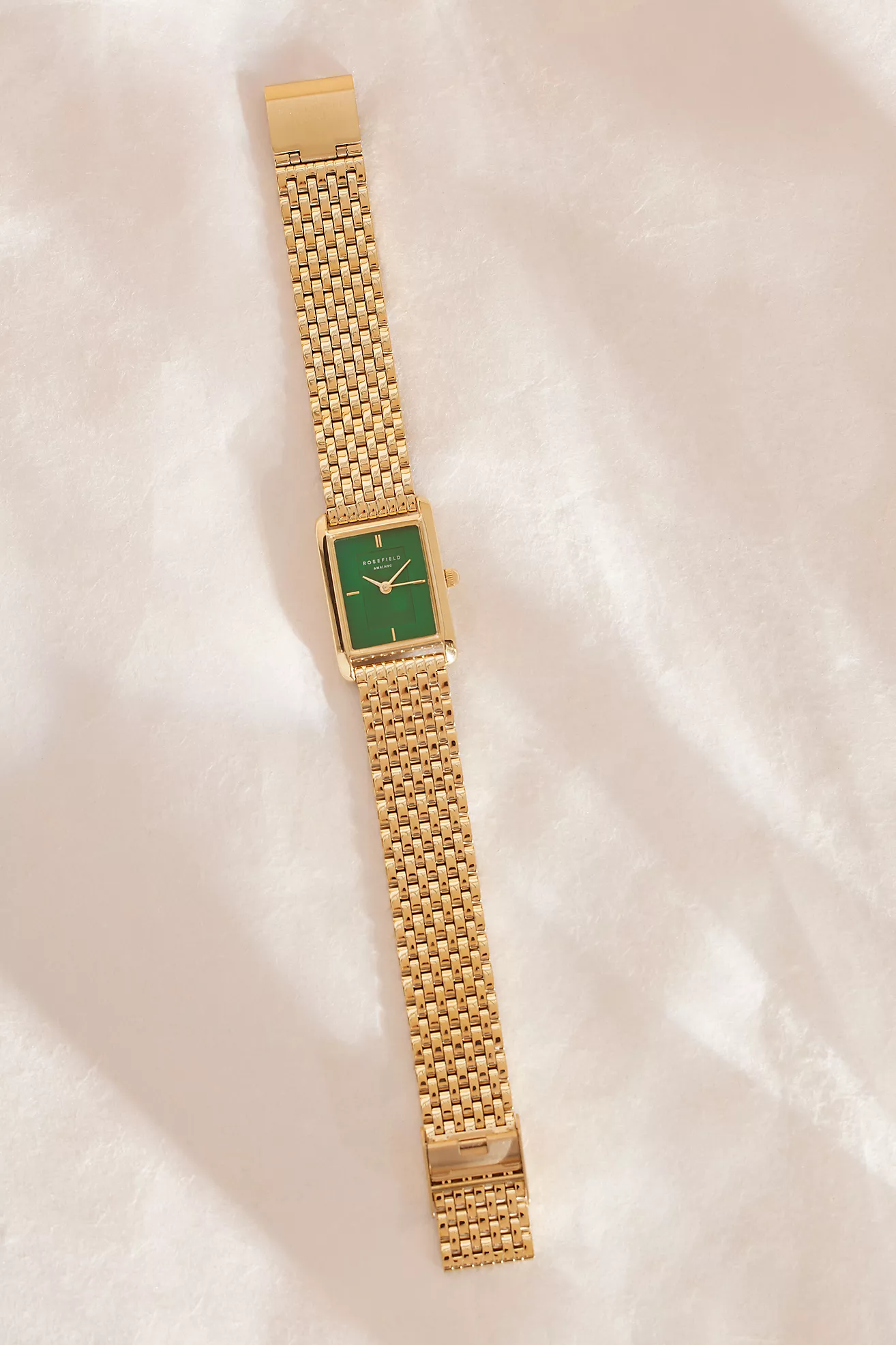 Rosefield Gold-Plated Heirloom Emerald Wrist Watch