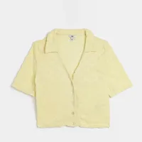 Yellow checked cropped cardigan - £28 at River Island
