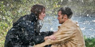 Emily Blunt and Jamie Dornan in Wild Mountain Thyme in the rain