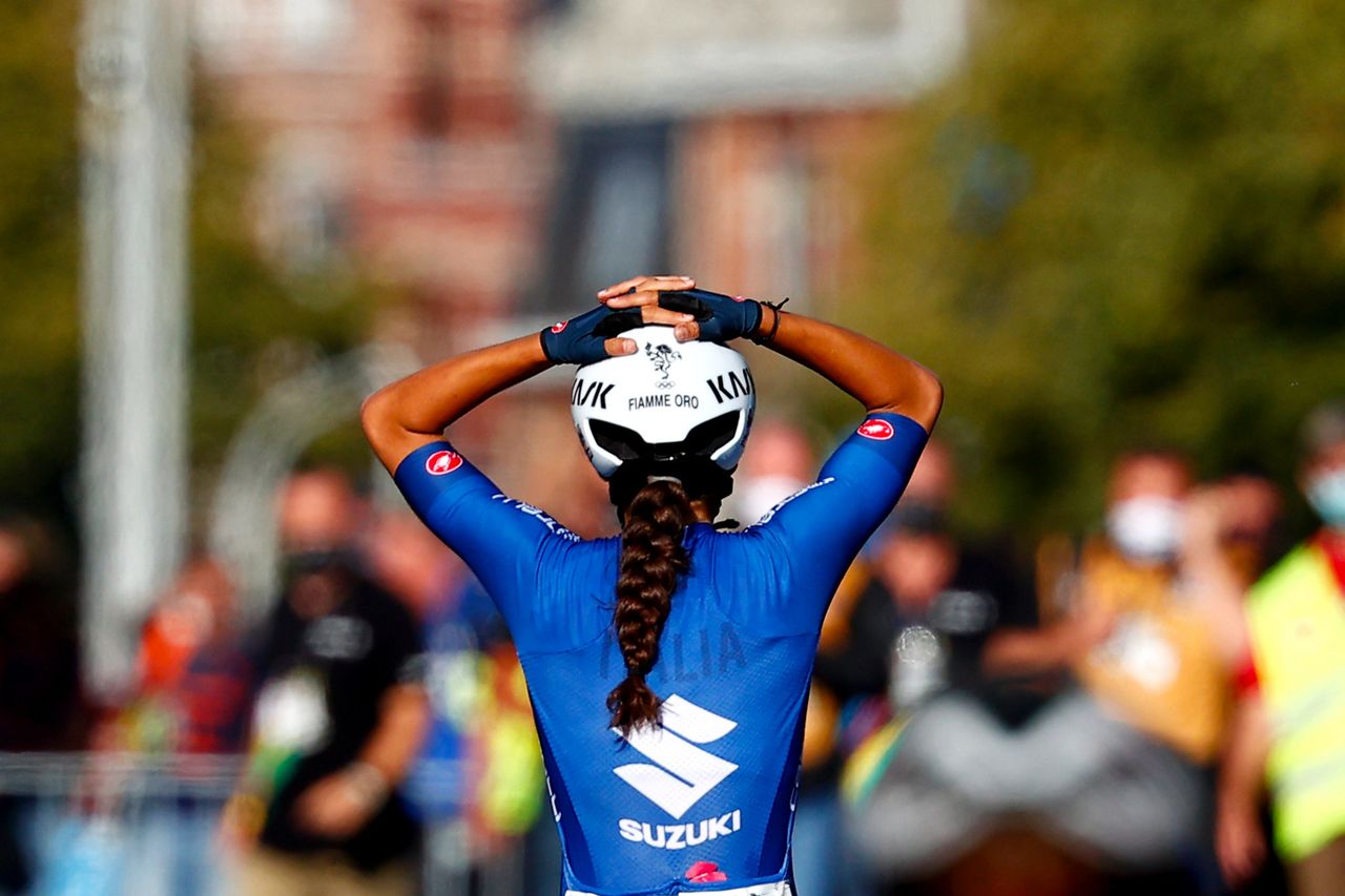 Elisa Balsamo (Italy) wins the elite women's title at the 2021 World Championships
