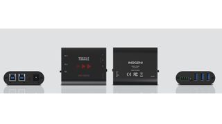 Inogeni’s 3x2 Toggle USB 3.0 Pro AV Switcher with RS-232 control.